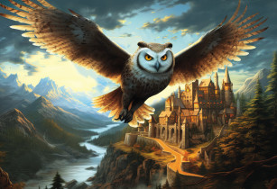 " ФРЕЯ" Пазл 1500 элемент. PZL- 1500/ 31 Сова над зачарованным замком